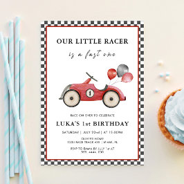 Fast One Boys  Racing Car 1e verjaardag Kaart