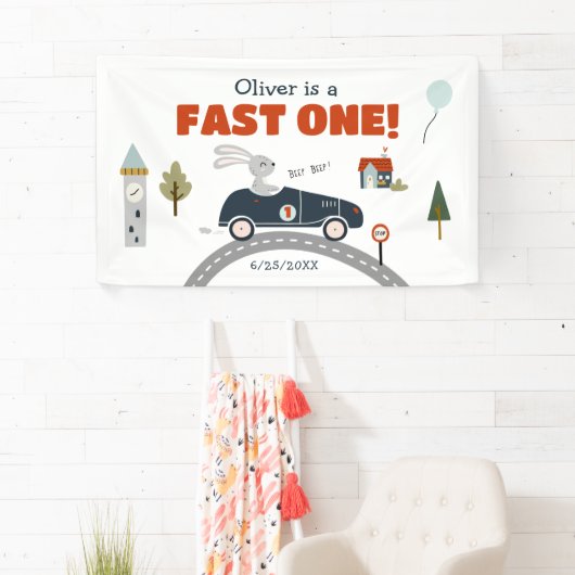 Fast One Cars Banner 1e verjaardag (Insitu)