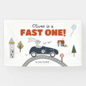 Fast One Cars Banner 1e verjaardag (Horizontaal)