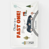 Fast One Cars Banner 1e verjaardag (Verticaal)