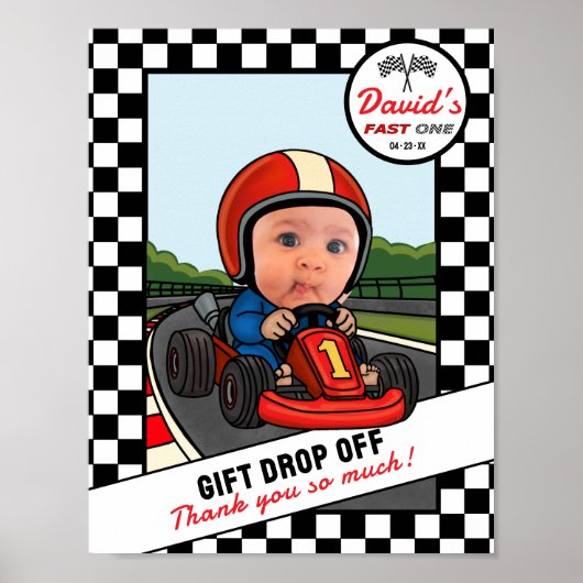 Fast ONE Custom Photo & Thank You | Gift Drop-Off Poster (Voorkant)