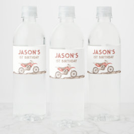 Fast ONE Dirt Bike Water Bottle Labels Waterfles Etiket