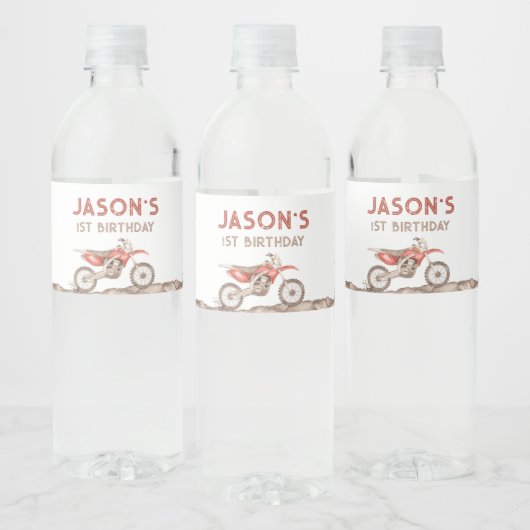 Fast ONE Dirt Bike Water Bottle Labels Waterfles Etiket (Flessen)