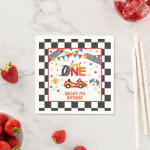 Fast One First Birthday Napkin