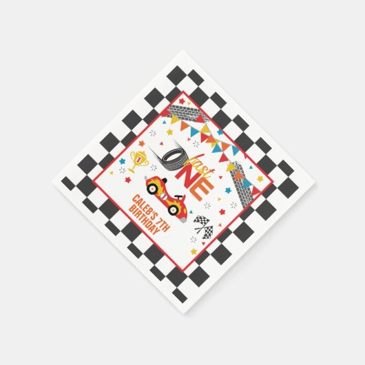 Fast One First Birthday Napkin Servet (Hoek)