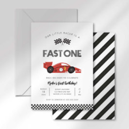 Fast One First Birthday-uitnodiging Kaart