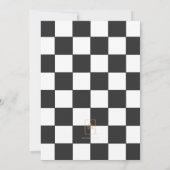 Fast One Girl's First Birthday Invitation Race Car Kaart (Achterkant)