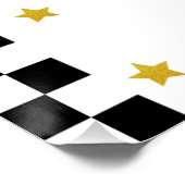 Fast One Girl's First Birthday Invitation Race Car Perfect Poster (Hoek)