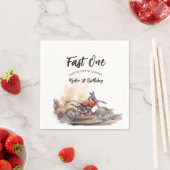 Fast One Little Racer First Birthday Servet (Insitu)