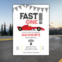 Fast One Race Auto 1e Jongen Verjaardagsfeest