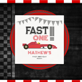 Fast One Race Auto 1e Jongen Verjaardagsfeest Servet