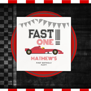 Fast One Race Auto 1e Jongen Verjaardagsfeest Servet