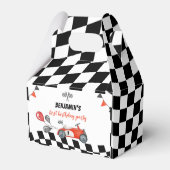 Fast One Race Auto Verjaardagsfeestje Favor Box Bedankdoosjes (Achterkant)