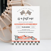 Fast One Race Car 1st Birthday Kaart