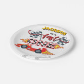 Fast One Race Car 1st Birthday Papieren Bordje (Gekanteld)