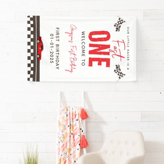 Fast One Race Car 1st Birthday Spandoek (Insitu)