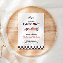 Fast One Race Car 1st Boy's Birthday Party