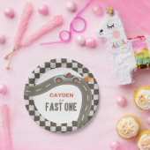 Fast One Race Car Birthday Paper-Borden Papieren Bordje (Feest)