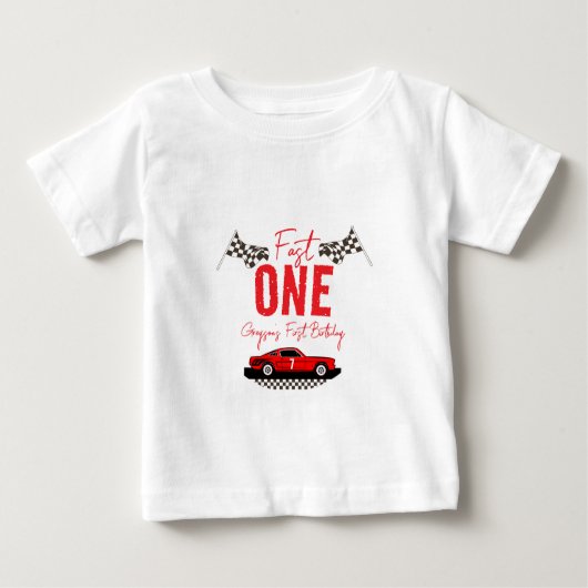 Fast One Race Car Boy 1st Birthday Party (Voorkant)