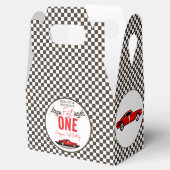 Fast One Race Car Boy 1st Birthday Party Bedankdoosjes (Geopend)