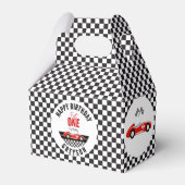 Fast One Race Car Boy 1st Birthday Party Bedankdoosjes (Voorkant Zijde)
