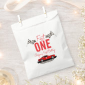 Fast One Race Car Boy 1st Birthday Party Bedankzakje (Geknipt)