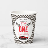 Fast One Race Car Boy 1st Birthday Party Papieren Bekers (Voorkant)
