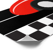 Fast One Race Car Boy 1st Verjaardag Welkom borden Poster (Hoek)