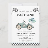 Fast One Race Car Boys 1e verjaardag Kaart (Voorkant)