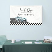 Fast One Race Car First Birthday Spandoek (Beurs)