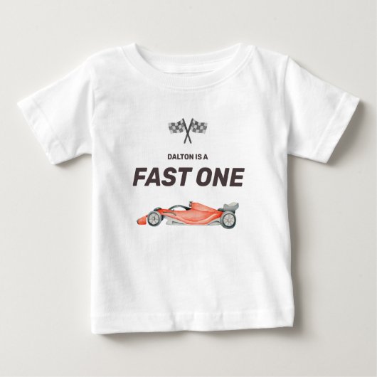 Fast One Race Car First Birthday Toddler T-Shirt (Voorkant)