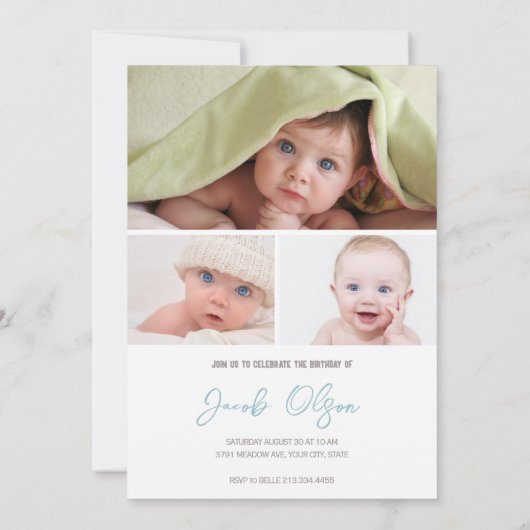 Fast One Race Car Foto Uitnodiging Verjaardag (Achterkant)