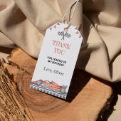 Fast One Race Car Party Verjaardag Dank u Label Cadeaulabel