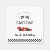 Fast One Race Car Verjaardags servetten (Voorkant)