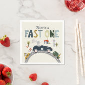 Fast One Race Cars 1st Birthday Party Napkins Servet (Insitu)
