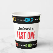 Fast One Race Track Jongens Verjaardagsfeest Papieren Bekers (Voorkant)