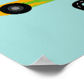 Fast ONE racecar thema 1e verjaardagsfeest Poster (Hoek)