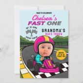 Fast ONE Racer Pink Birthday  Kaart (Voorkant)
