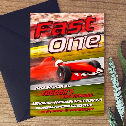 Fast One Racing 1e Verjaardag Kaart