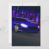 Fast One Racing 1e Verjaardag uitnodiging (Achterkant)