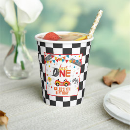 Fast One Racing Birthday Party Cup Papieren Bekers
