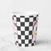 Fast One Racing Birthday Party Cup - Roze Papieren Bekers (Links)