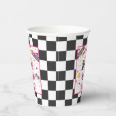 Fast One Racing Birthday Party Cup - Roze Papieren Bekers (Rechts)