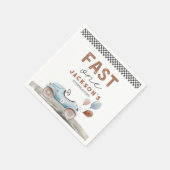 Fast One Racing Car Blue Boy 1e verjaardag Servet (Hoek)