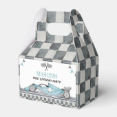 Fast One Racing Car Verjaardagsfeestje Favor Box Bedankdoosjes (Achterkant)