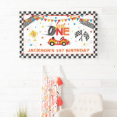 Fast One Racing First Birthday Banner (Insitu)