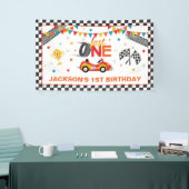 Fast One Racing First Birthday Banner (Beurs)