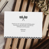 Fast One Racing Minimalist 1e verjaardag Bedankkaart