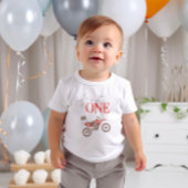 Fast One Red Dirt Bike Birthday T-shirt Baby