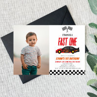 Fast One Red Flame Race Auto 1e Verjaardagsfeest